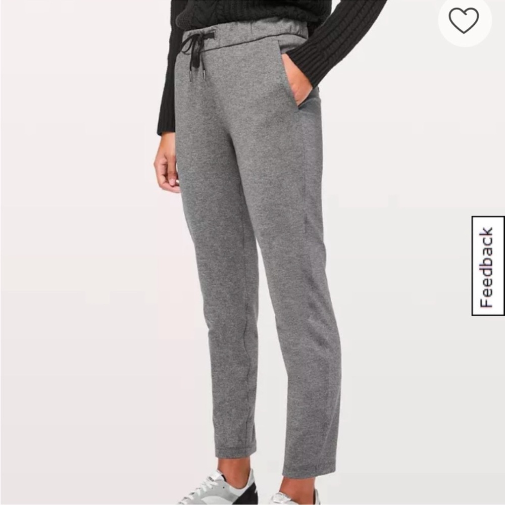 Lululemon Women’s On the Fly Pant 7/8 Length Size 10 Dark Heather Gray Jogger